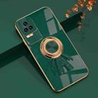 For Xiaomi Redmi K50 6D Plating Astronaut Ring Kickstand Phone Case(Night Green) - 1