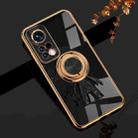 For Xiaomi Mi 10T 6D Plating Astronaut Ring Kickstand Phone Case(Black) - 1