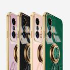 For Xiaomi Mi 11 6D Plating Astronaut Ring Kickstand Phone Case(Night Green) - 2