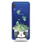 For Galaxy A30 Lucency Painted TPU Protective(Lotus Leaf Panda) - 1