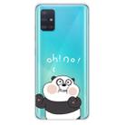 For Galaxy A71 Lucency Painted TPU Protective(Face Panda) - 1