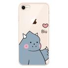 For iPhone 7 / 8 Lucency Painted TPU Protective(Caring Monster) - 1