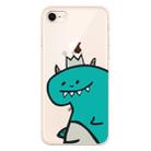 For iPhone 7 / 8 Lucency Painted TPU Protective(Crown Dinosaur) - 1
