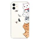 For iPhone 11 Lucency Painted TPU Protective(Meow Meow) - 1