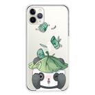 For iPhone 11 Pro Max Lucency Painted TPU Protective(Lotus Leaf Panda) - 1