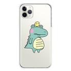 For iPhone 11 Pro Max Lucency Painted TPU Protective(Bird Crocodile) - 1