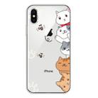 For iPhone XS Lucency Painted TPU Protective(Meow Meow) - 1