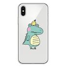 For iPhone XS Lucency Painted TPU Protective(Bird Crocodile) - 1