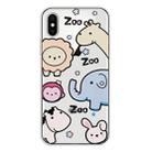 For iPhone XS Max Lucency Painted TPU Protective(Zoo) - 1