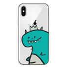 For iPhone XS Max Lucency Painted TPU Protective(Crown Dinosaur) - 1
