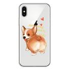 For iPhone XS Max Lucency Painted TPU Protective(Corgi) - 1