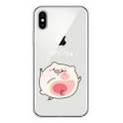 For iPhone XS Max Lucency Painted TPU Protective(Hit The Face Pig) - 1