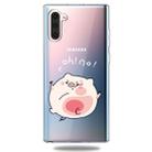 For Galaxy Note 10 Lucency Painted TPU Protective(Hit The Face Pig) - 1