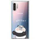 For  Galaxy Note 10 Plus Lucency Painted TPU Protective(Face Panda) - 1
