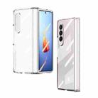 For Samsung Galaxy Z Fold4 Full Body Integrated Electroplating Hinge Phone Case(Transparent) - 1