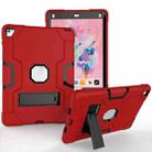 Contrast Color Robot Silicone + PC Tablet Case For iPad 6 / iPad Pro 9.7 2016(Red + Black) - 1