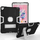 Contrast Color Robot Silicone + PC Tablet Case For iPad 6 / iPad Pro 9.7 2016(Black+ Grey) - 1