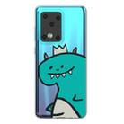 For Galaxy S20 Ultra Lucency Painted TPU Protective(Crown Dinosaur) - 1