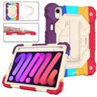For iPad mini 6 Contrast Color Robot Silicone + PC Tablet Case(Colorful Red) - 1