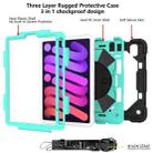 For iPad mini 6 Contrast Color Robot Silicone + PC Tablet Case(Black+Mint) - 4