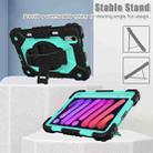 For iPad mini 6 Contrast Color Robot Silicone + PC Tablet Case(Black+Mint) - 6