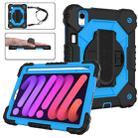 For iPad mini 6 Contrast Color Robot Silicone + PC Tablet Case(Black+Blue) - 1