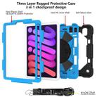 For iPad mini 6 Contrast Color Robot Silicone + PC Tablet Case(Black+Blue) - 4