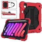For iPad mini 6 Contrast Color Robot Silicone + PC Tablet Case(Red+Black) - 1