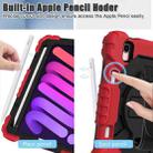 For iPad mini 6 Contrast Color Robot Silicone + PC Tablet Case(Red+Black) - 5