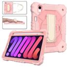 For iPad mini 6 Contrast Color Robot Silicone + PC Tablet Case(Rose Gold) - 1