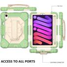 For iPad mini 6 Contrast Color Robot Silicone + PC Tablet Case(Matcha Green+Beige) - 2