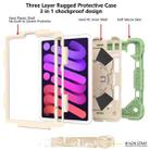 For iPad mini 6 Contrast Color Robot Silicone + PC Tablet Case(Matcha Green+Beige) - 4