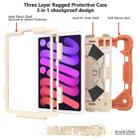 For iPad mini 6 Contrast Color Robot Silicone + PC Tablet Case(Coral Orange+Beige) - 4
