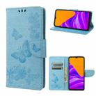 For Samsung Galaxy Xcover6 Pro Butterflies Embossing Horizontal Flip Leather Phone Case(Blue) - 1