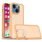 For iPhone 14 Plus Charm Pupil Frosted Skin Feel Phone Case (Yellow) - 1