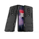 For OnePlus 8 Pro Shockproof PC + TPU Case with Holder(Black) - 1