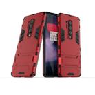 For OnePlus 8 Pro Shockproof PC + TPU Case with Holder(Red) - 1
