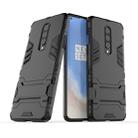 For OnePlus 8 Shockproof PC + TPU Case with Holder(Black) - 1