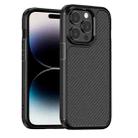 For iPhone 14 Pro Max Carbon Fiber Texture Case (Black) - 1