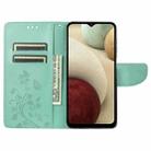 For Samsung Galaxy A03 Butterfly Flower Pattern Horizontal Flip Leather Phone Case with Card Slot & Holder(Green) - 4