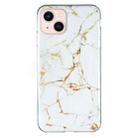 For iPhone 13 mini IMD Marble Pattern TPU Phone Case (White) - 1