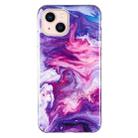 For iPhone 13 mini IMD Marble Pattern TPU Phone Case (Red) - 1