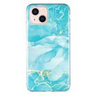 IMD Marble Pattern TPU Phone Case For iPhone 13(Green) - 1