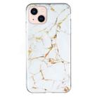 For iPhone 13 IMD Marble Pattern TPU Phone Case(White) - 1