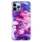 For iPhone 13 Pro IMD Marble Pattern TPU Phone Case (Red) - 1