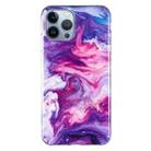 For iPhone 13 Pro Max IMD Marble Pattern TPU Phone Case (Red) - 1