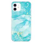 For iPhone 12 mini IMD Marble Pattern TPU Phone Case (Green) - 1