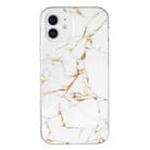 For iPhone 12 mini IMD Marble Pattern TPU Phone Case (White) - 1