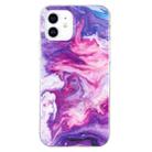 For iPhone 12 mini IMD Marble Pattern TPU Phone Case (Red) - 1
