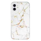 For iPhone 12 / 12 Pro IMD Marble Pattern TPU Phone Case(White) - 1